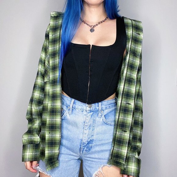 Urban Outfitters Tops - Green Double Pocket Flannel